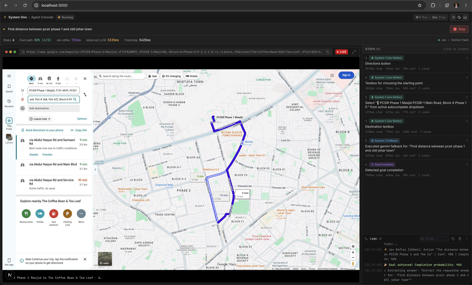 System One Operator Dashboard Demo Preview